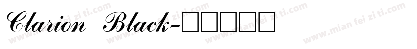 Clarion Black字体转换